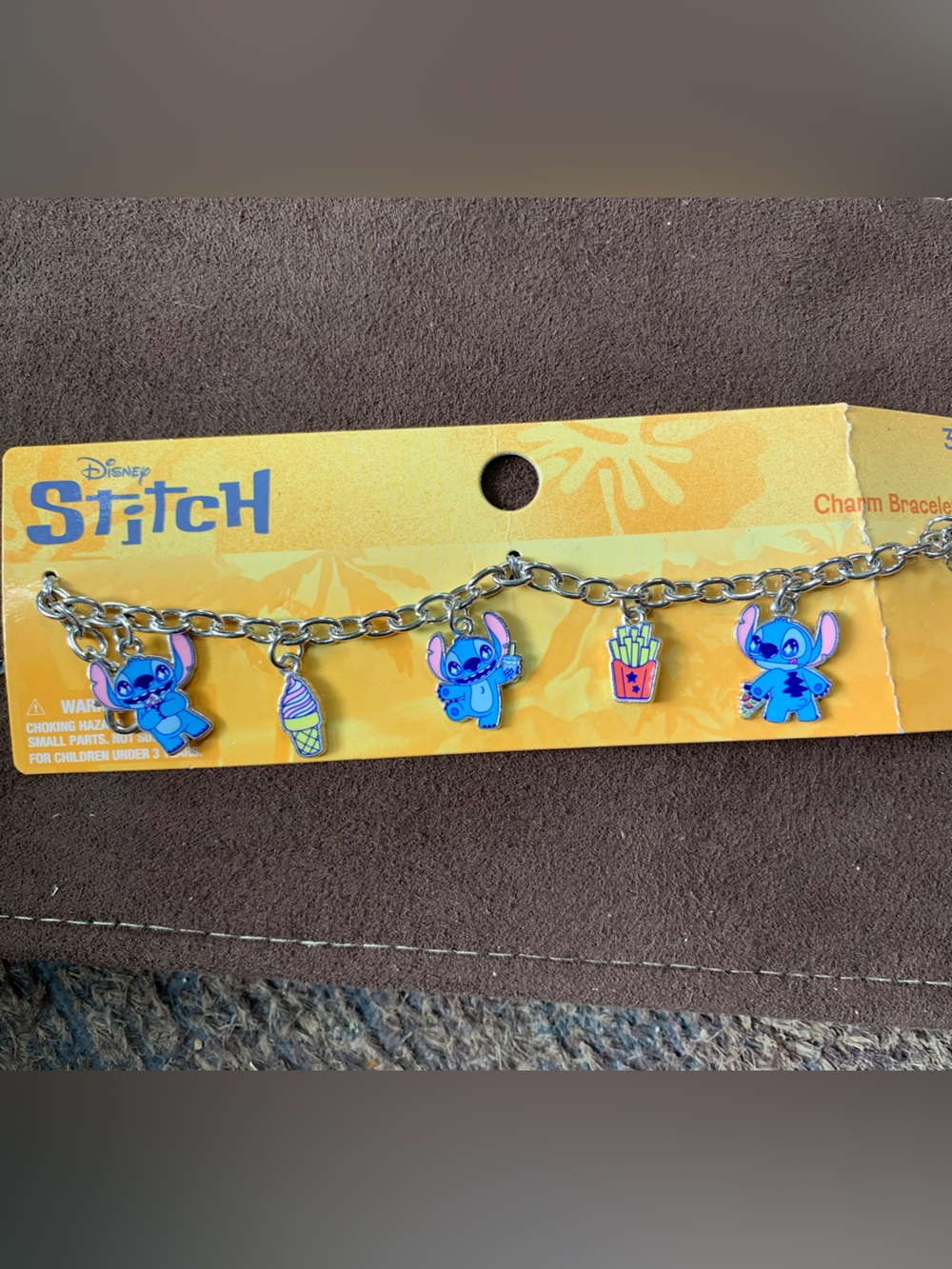 Disney Stitch Charm Bracelet with Blue and Pink Accents